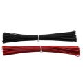 100/800PCS 9mm 26 AWG Insulated Jumper Wires Tin-Plated Red 50 & Black 50 for Bread Board & LED Chips. 