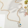 Lucky Eye Necklace Clavicle Chain Amulet Turkish Small Evil Blue Eye Necklace for Women Accessories Gift. 