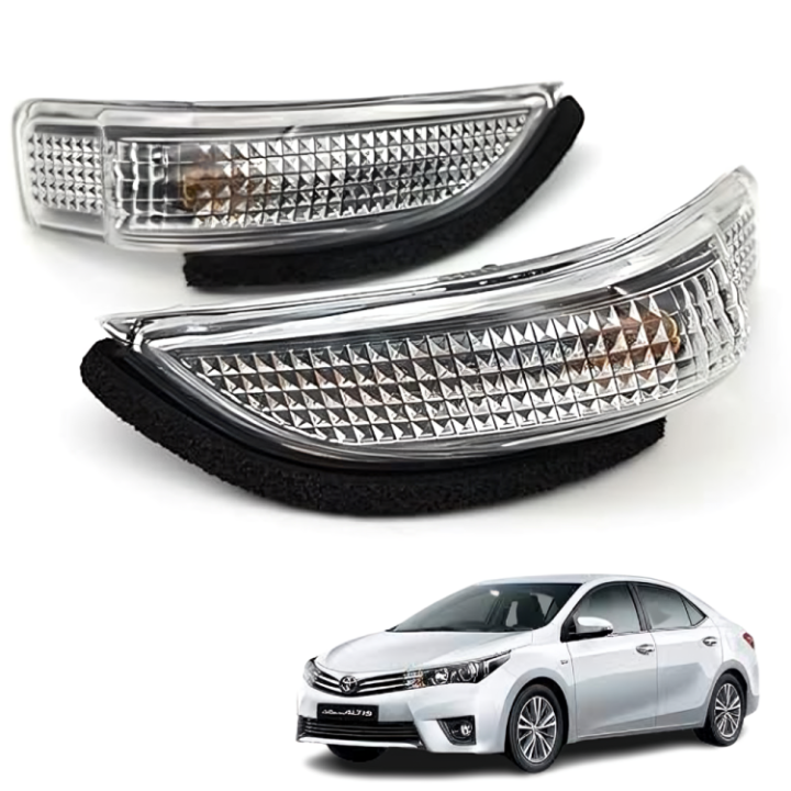 Car Rearview Mirror LED Side Turn Signals Running Light Door Step Ground Lamp For Toyota Corolla - View #7