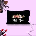 Name/Logo FLOWER Custmized Geometey Pouch Pencil / Pen Pouch (Digitally printed on valvet)-Custom Geometry. 