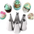 8 PCS/Set Silicone Icing Piping Cream Pastry Bag + 6 Stainless Steel Nozzle Set DIY Cake Decorating Tips Bakeware Utensil for Cook Tool & Gadget Sets. 