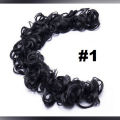 Elastic Frill Hair Extension - Black. 