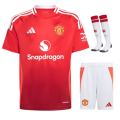 Man United T-shirt and Shorts Football Kit new design 2024/2025 Adults and Kids Sizes Available. 