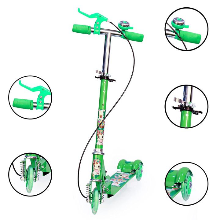 Kids Scooter- 3 Wheeler Sooter for Kids- Kids Scooty for boys and girls- Foldable and Adjustable Height Handle