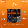 XMobile X3 - Dual Sim - 2800mAH Battery - Dedicated Music Keys - 1.8 Inch Display - Smart Camera - Auto call recording - Wireless FM Radio - Power LED Torch Light - Audio & Video player - PTA Approved - Memory card supported upto 32GB. 