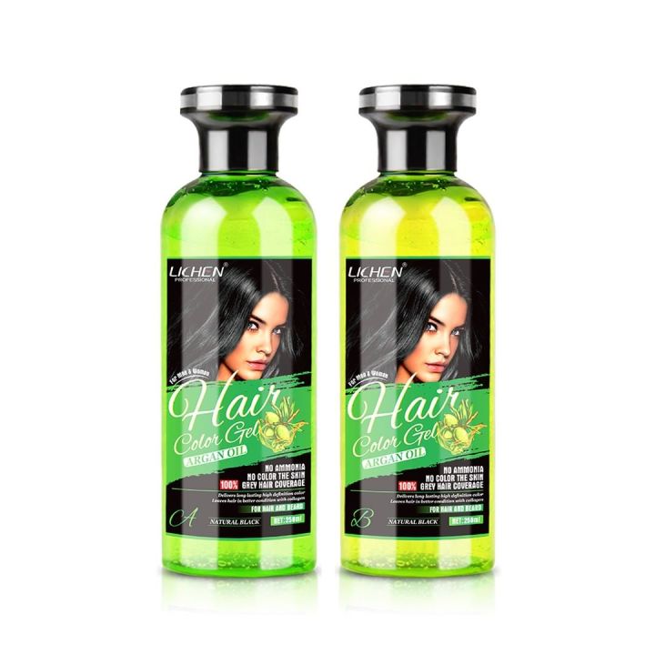 Lichen%20Premium%20Natural%20Black%20Hair%20Color%20Gel%20with%20Argan%20Oil,%20100%25%20Grey%20Coverage,%20250ML%20Twin%20Pack%20-%20Image%206