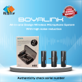 BOYA BOYALINK 2 Upgraded 3-in-1 Compact  All-in-One Wireless Microphone System with Interchangeable Connectors With 3 Year Official Warranty. 
