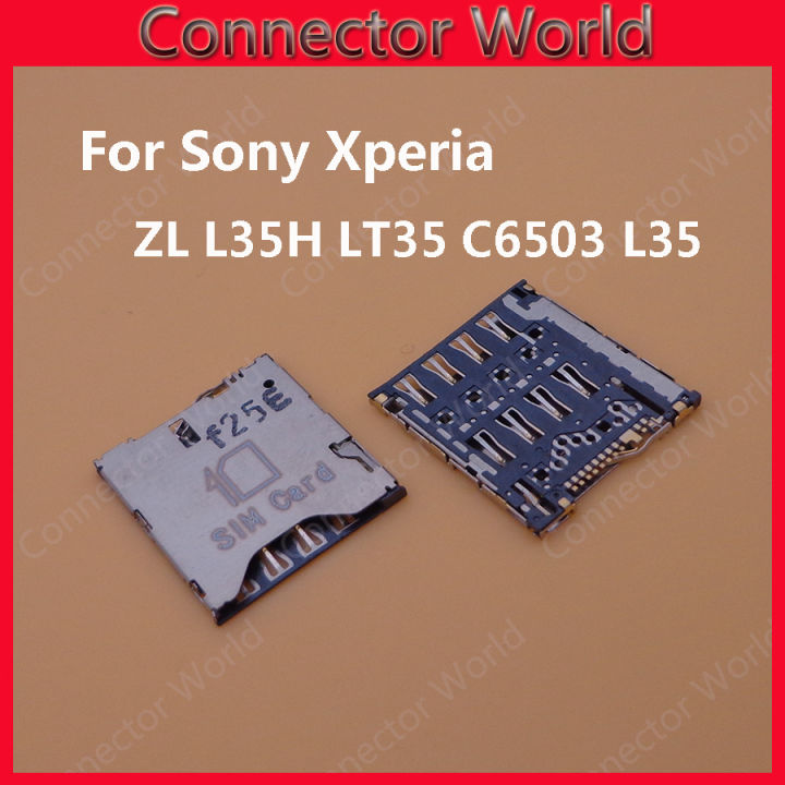 2pcs/ new For Xperia L L35 L35 C6503 L35 Sim Card ray S Soet Adapters Sim Card reader mro usb connector