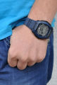 Casio Digital Youth HDD Grey Dial With Blue Rubber Strap Men's Watch - HDD-600C-2AVDF. 