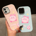 AMORVOR Case for Vivo Y16 Cute Bow-Knot Kirby Back Cover Pattern Luxury Plating Metal Lens Soft Liquid Silicone Case. 