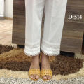 TROUSERS For Ladies-Summer Pure Breeza Cotton Trousers for Women Girls White & Black D514. 