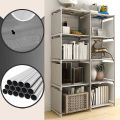 Foldable Bookshelf Open Bookcase, Space-Saving Storage Book Shelf Organizer Rack For Study Room, Office Library. 