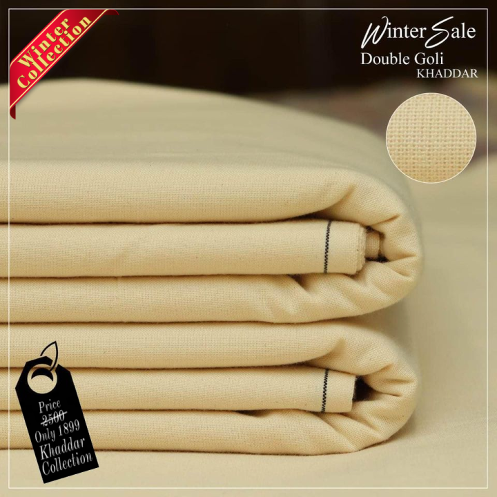 Kamalia Winter Duble Goli Khaddar Unstitched Suit for Men - Premium Quality