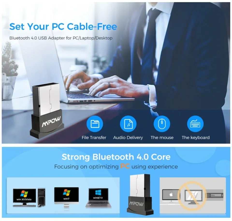 MPOW Wireless USB Dongle BH079A Bluetooth Low Energy