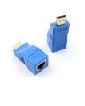 HDMI Extender 1080P RJ45 Over Cat 5e/6 Network LAN Ethernet Adapter Blue. 