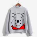 PooH Printed Pull Over Cotton Fleece Sweat For Woman. 