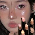 6 Colors Exquisite Eyeshadow Stick Flash Multi-use Eyeshadow Pencil Brightening Pearlescent Silkworm Pen Waterproof Glitter Makeup. 