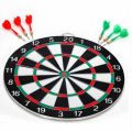 Dart Board Size 12" , 17" Dart Board For Adults Kids Double Sided Dartboard Game with 4 Darts Set (Small) and with 6 Darts Set (Large). 