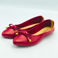 Ultra-Light Pretty Red, Yellow, and Black Ladies' Pumps with Ultra-Soft Cushioning Like Feathers, Minimalist Ribbon Knot Design – Essential for Everyday Use, University/College, Office, and Casual Wear. 