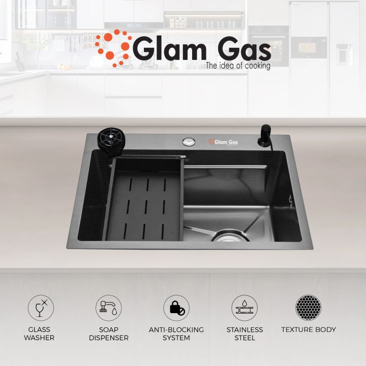 Life%20Style%206-6%20Stainless%20Steel%20Texture%20Single%20Bowl%20Kitchen%20Sink%20with%20Accessories%20-%20Image%204