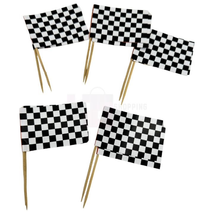 Race%20Car%20Flags%20Cupcake%20Toppers%20-%202.5%20Inch%20-%20Cars%20Themed%20Party%20-%20Black%20And%20White%20-%20Boys%20-%20Pack%20of%2010%20-%20Image%202