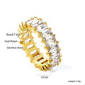 Ason jewelry Waterproof wedding rings couple Diamond Wholesale stainless steel 18k Gold plating engagement bride rings for women. 