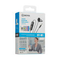 BOYA M1 Lavalier Microphone for Clear Audio Recording with Noise Cancellation and Universal Compatibility. 