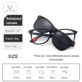 Vocoal 5 in 1 Sunglasses Set Magnetic Snap-On Glasses Unisex Lenses Retro Frame UV400 Polarized Driving Day Night Vision Sunglasses Outdoor Anti-UV Eyewear for Diving Fishing Hiking. 