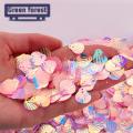 Green forest Seashell Sequins Multicolor Loose Paillette Glitter Sea Shell Flakes. 