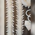 Lace per yard - White Lace Unique Design Pearl Dress Lace. 