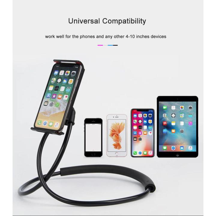 Flexible Neck Mobile Tab Stand Holder Lazy Waist Support Selfie Live Show Holder Table Car Phone Tablet Holder Stand Bracket Free Your Hand 4-10 inch