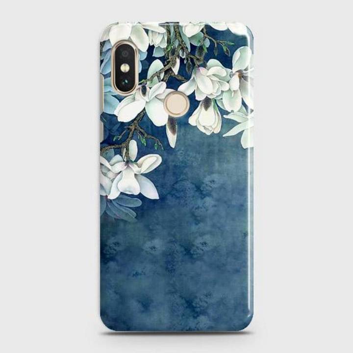 Xiaomi Mi A2 (Mi 6X) Cover Case Beautiful white flower Hard Cover- Design 36 Cover