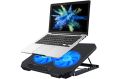 Portable Super Slim Laptop Cooler Pad, Double LED Cooling Fan Notebook Cooling Pad Cooling Pad For Notebook / laptop with Double / Dual Extended Fans & Lights - Black. 