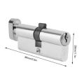Door Cylinder Lock 68mm One Side Key_ One Side Knob. 