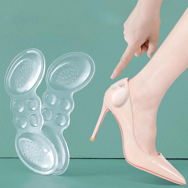 1 【HOT SALE】 Women Insoles For Shoes High Heel Transparent Pad Adjust Size Adhesive Heels Pads Protector Sticker Pain Relief Foot Care Insert