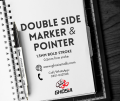 Double Side Matte Permanent Marker & Pointer Dual Tip Permanent Marker + Fine Tip Pointer Pen ( 2 Pcs Pack ) - BLACK. 