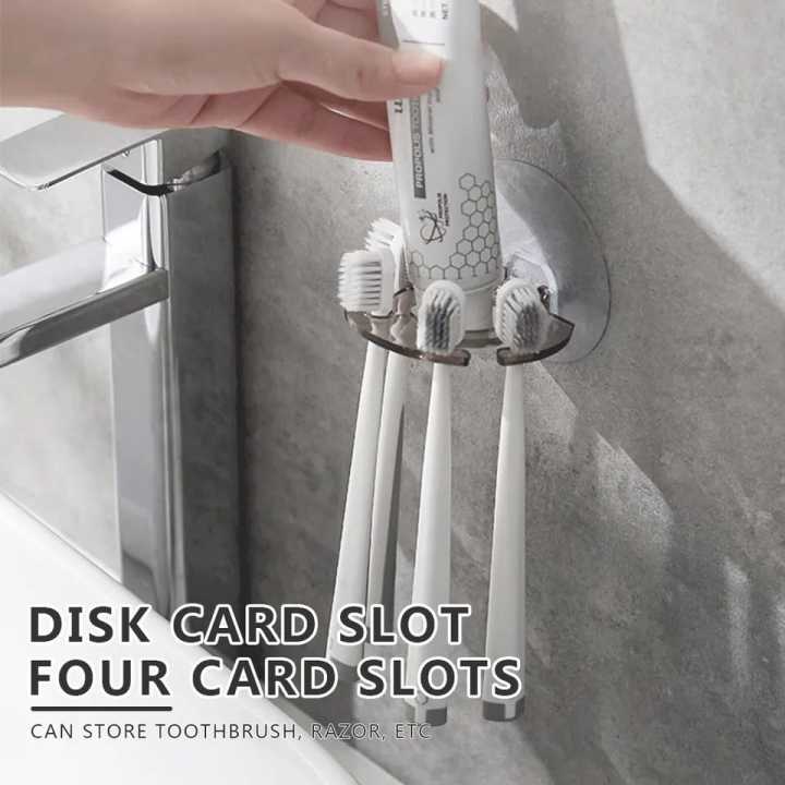 Self-adhesive%20Toothbrush%20Holder%20Wall%20Mount%20Toothpaste%20Dispenser%20Storage%20Squeezer%20Shelves%20Shaver%20Holder%20Bathroom%20Accessories%20-%20Image%207