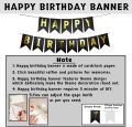 Birthday Decoration Kit Banner Black And Golden Metalic Balloons Set For Birthday Decoration|| Decorative Items for Birthday Style 2. 