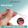 2pcs 3V 5mW Laser Dot Diode Laser Diode 650nm 6mm laser for Arduino DIY STEM Projects Laser Head Diode Dot Module. 