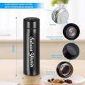 Customize With Your Name Smart LED Temperature Water Bottle 500ml  Stainless Steel Hot & Cold Bottles with Vacuum Thermos Flask. 