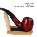 Smoking Pipe Stand Wooden Small Foldable Pipe Holder for Single Pipe for Display. 