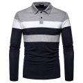 Polo Shirt Contrast Colors Slim Winter Top. 