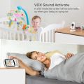 BOIFUN Video Baby Monitor Camera, Night Vision, No WiFi, ECO VOX Mode, 3.2'' Screen, Two-way Audio, Rechargeable Battery, Feeding Reminder, Temperature Monitoring, Smart 8 Lullabies, Elder, Pet, Gift. 