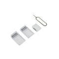 4 in 1 Sim Card Jacket Kit Nano, Micro With Ejector Pin Black And White 4in1 Set Nano Micro Standard Sim Card Adapter Sim Ejector For Mobile Phone Black/White. 