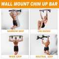 Wall Mounted Pull up Bar Ultimate Body Press Chin Up Bar – 3 Grips with Free 4 screws. 