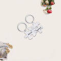 Oufeiton Together Keychain 2pcs Couple Keychain Necklace Set Stainless Steel Puzzle Key Ring Holder for Boyfriend Girlfriend Gift Backpack Pendant Ornament Together Better Design Diy Personalized Souvenir. 