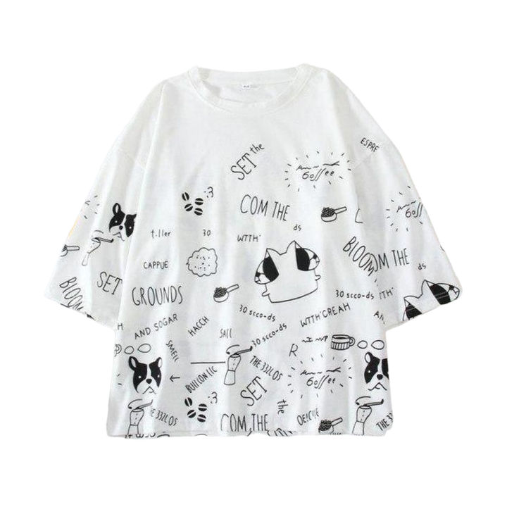 Women's Oversized Baggy Printed T-Shirt – Relaxed and Comfortable Fit