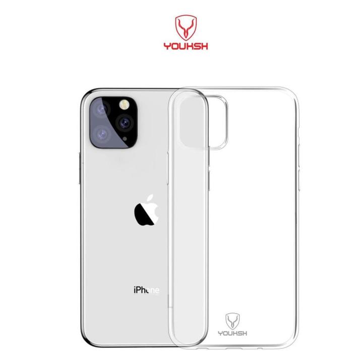 Youksh Apple iphone 11 Pro Max -  Transparent Jelly Back Cover - Transparent - Iphone Series.