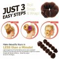 Pack of 2 - Hot Buns For Hair - Black Simple Styling Solution for Dark Hair (Pack of 2 Large). 
