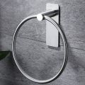 Towel Ring/Hand Towel Holder - Self Adhesive Round Towel Rack Hand Towel Bar for Bathroom, Stainless Steel Silver. 